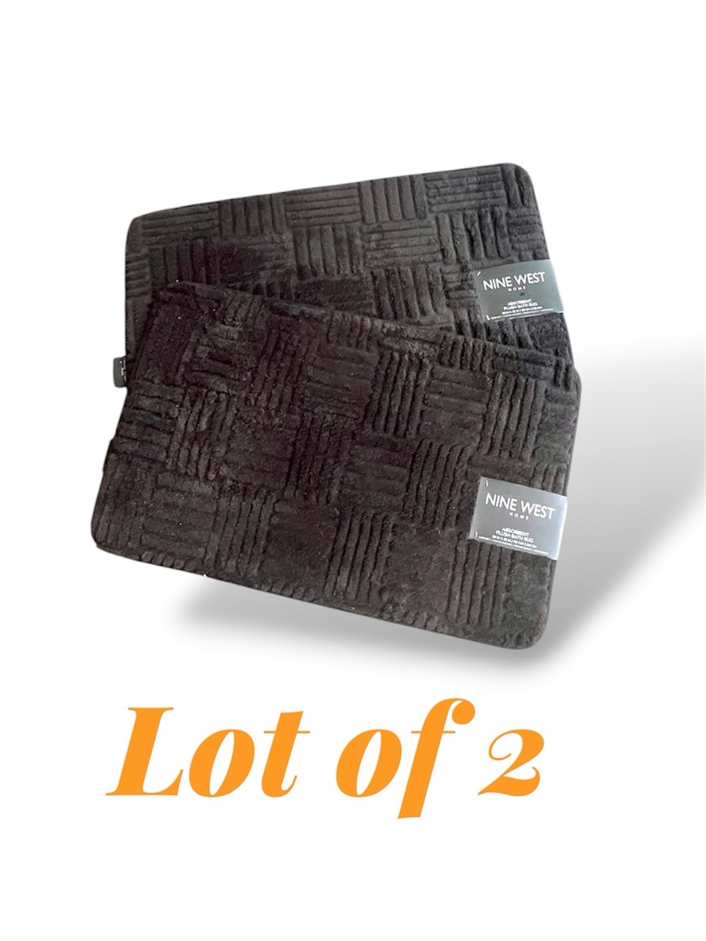 Nine West Home Plush Bath Rug 20" x 32" Set of 2
